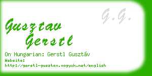 gusztav gerstl business card
